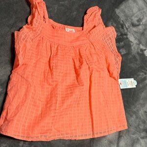 Kids Coral Sleeveless Top